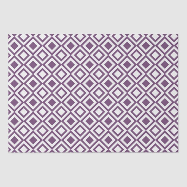 Papel De Seda Patrón cuadrado púrpura de moda (Anverso)