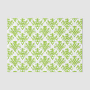 Papel De Seda Patrón Damask - Verde Marian