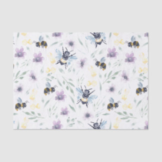 Papel De Seda Patrón de abeja color agua