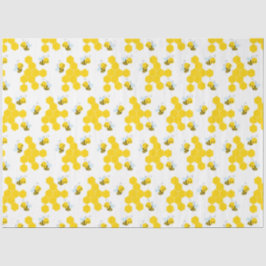 Papel De Seda Patrón de abeja y abeja de burbujas