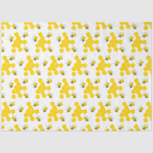 Papel De Seda Patrón de abeja y abeja de burbujas