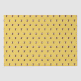Papel De Seda Patrón de abejas moderno lindo Amarillo
