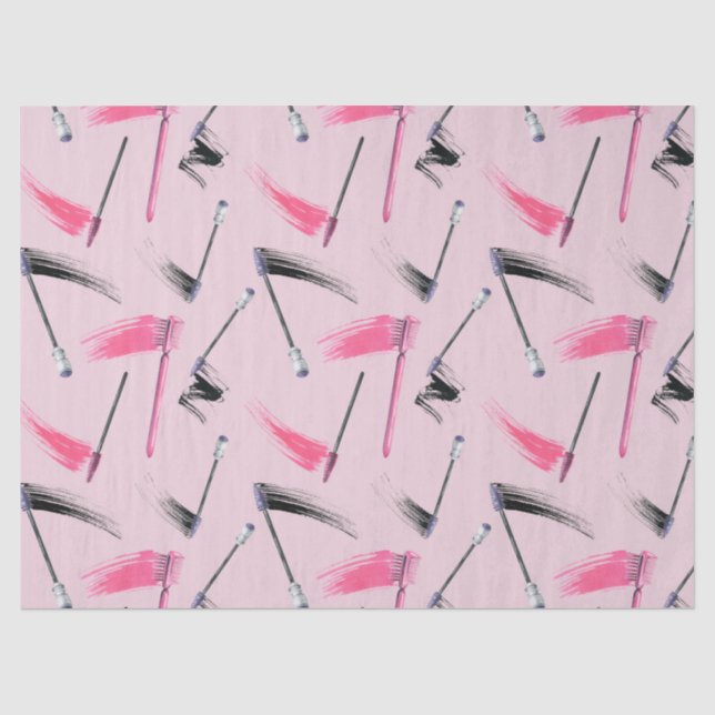 Papel De Seda Patrón de acuarela de cosméticos (Anverso)
