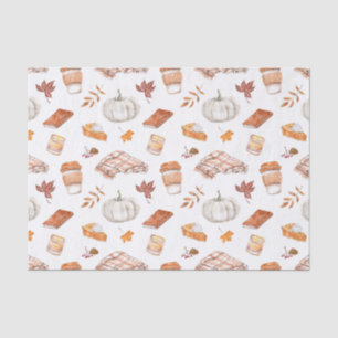 Papel De Seda Patrón de acuarela de Cozy Autumn Essentials