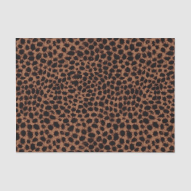 Papel De Seda Patrón de acuarela leopardo (Anverso)