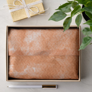 Papel De Seda Patrón de acuarela naranja terracota cálida
