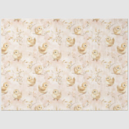 Papel De Seda Patrón de acuarela rosada para bebés