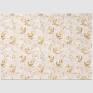 Papel De Seda Patrón de acuarela rosada para bebés