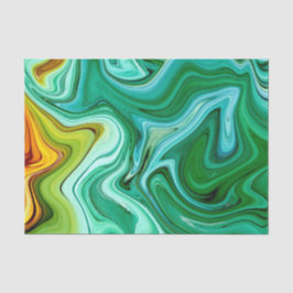 Papel De Seda Patrón de ágata verde y amarillo/oro