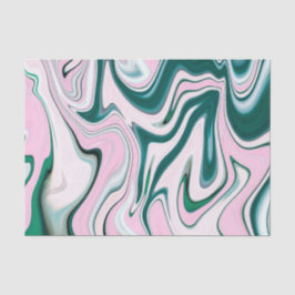 Papel De Seda Patrón de ágata verde y rosa