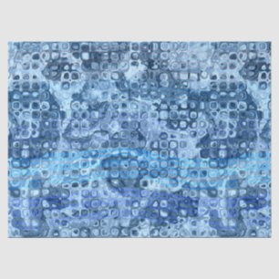 Papel De Seda Patrón de agua abstracto azul océano