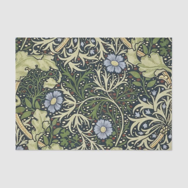 Papel De Seda Patrón de algas marinas William Morris Arte de cos (Anverso)