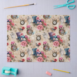 Papel De Seda Patrón de Alicia en el País de las Maravillas