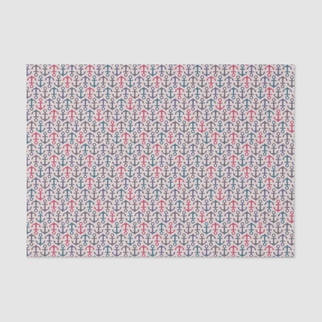 Papel De Seda Patrón de ancla (Anverso)