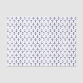 Papel De Seda Patrón de anclaje azul y blanco