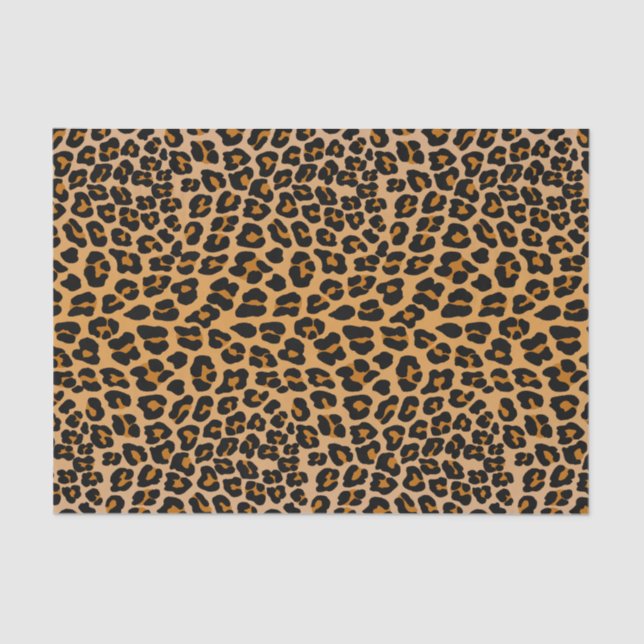 Papel De Seda Patrón de animal leopardo de moda (Anverso)