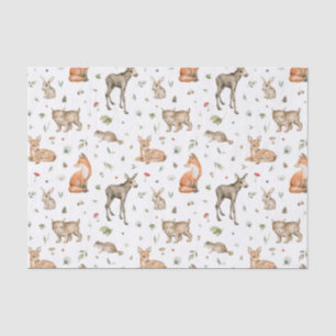Papel De Seda Patrón de animales de bosque