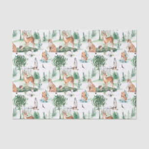 Papel De Seda Patrón de animales de Woodland Baby
