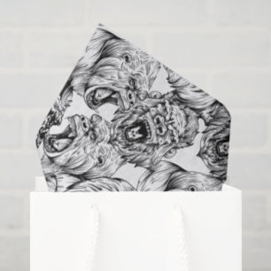 Papel De Seda Patrón de Animales Salvajes Adorables