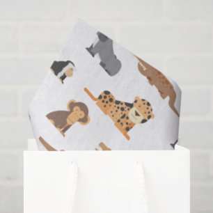 Papel De Seda Patrón de Animales Salvajes Lindos