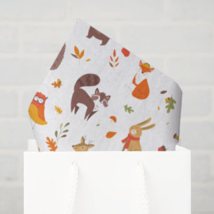 Papel De Seda Patrón de Animales Salvajes Lindos