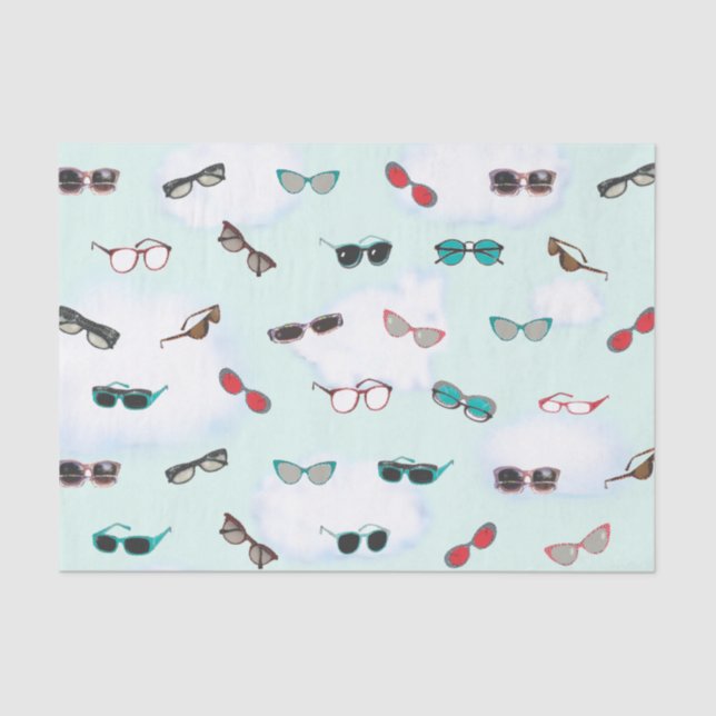 Papel De Seda Patrón de anteojos y gafas de sol (Anverso)