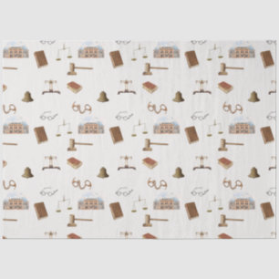 Papel De Seda Patrón de antigüedades legales Gavel