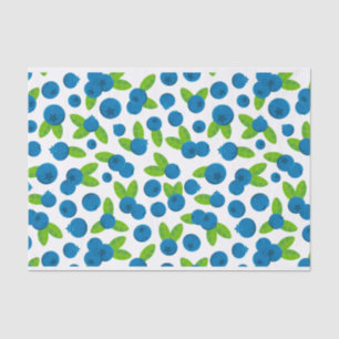 Papel De Seda Patrón de arándano fresco