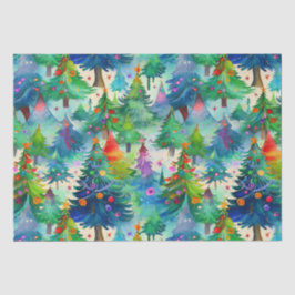 Papel De Seda patrón de árbol de Navidad