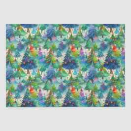 Papel De Seda patrón de árbol de Navidad