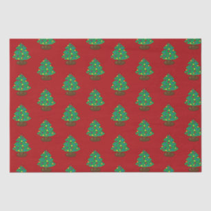 Papel De Seda Patrón de árbol de Navidad de tres niveles