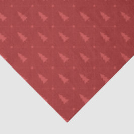 Papel De Seda Patrón de árbol de Navidad rojo