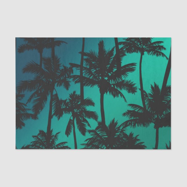 Papel De Seda Patrón de árbol de palma (Anverso)