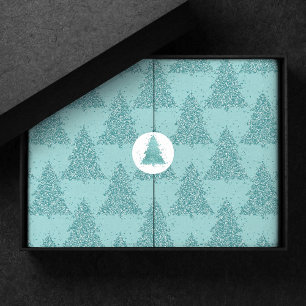 Papel De Seda Patrón de árbol elegante Navidades de la Casa de