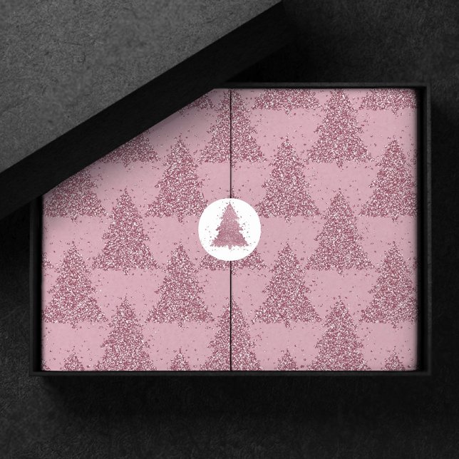 Papel De Seda Patrón de árbol elegante | Navidades rosados de Du (Subido por el creador)