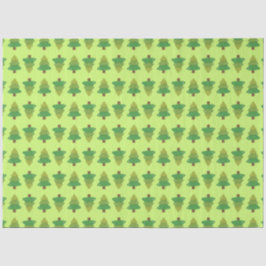 Papel De Seda Patrón de árboles en verde