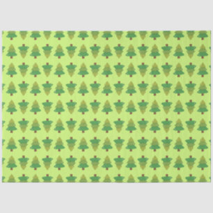 Papel De Seda Patrón de árboles sobre verde