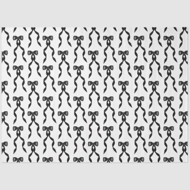 Papel De Seda Patrón de arco acuático negro de brillo (Anverso)