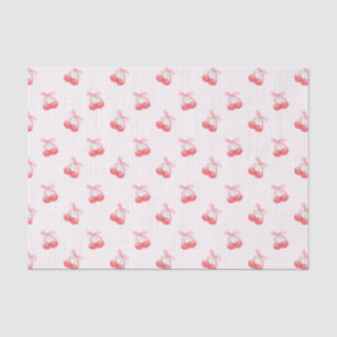 Papel De Seda Patrón de arco de cerezas de Coquette