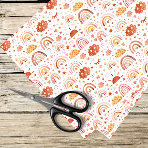Papel De Seda patrón de arco iris boho