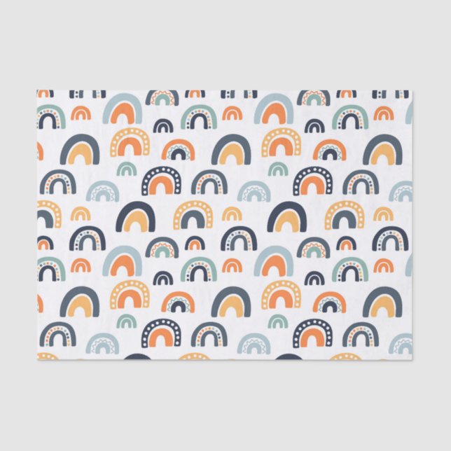 Papel De Seda Patrón de Arcoíris Boho (Anverso)