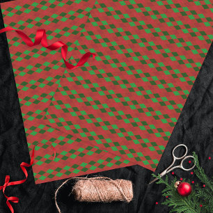 Papel De Seda Patrón de arglos rojos y verdes de los navidades