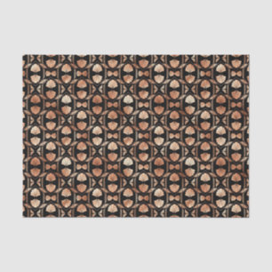 Papel De Seda Patrón de Art Decó de Floral de oro y oro Rosa