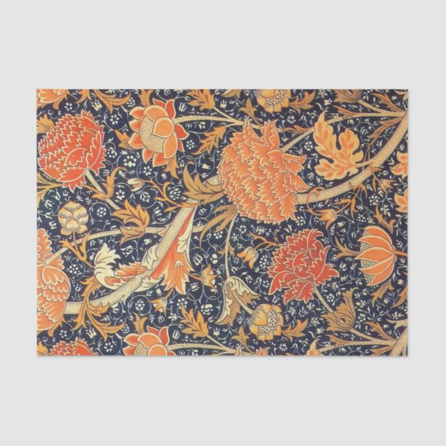 Papel De Seda Patrón de Art Nouveau floral William Morris Cray (Anverso)