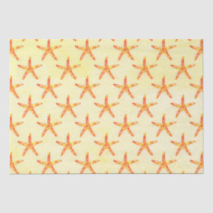 Papel De Seda Patrón de arte acuático de Starfish