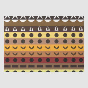Papel De Seda Patrón de arte deco tribal colorido