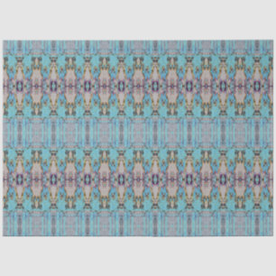 Papel De Seda Patrón de arte Verde azulado azul tribal occidenta