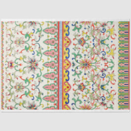 Papel De Seda Patrón de asia floral brillante