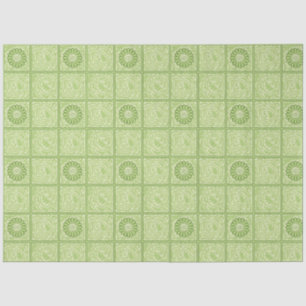 Papel De Seda Patrón de Baldosa Verde de William Morris Diaper