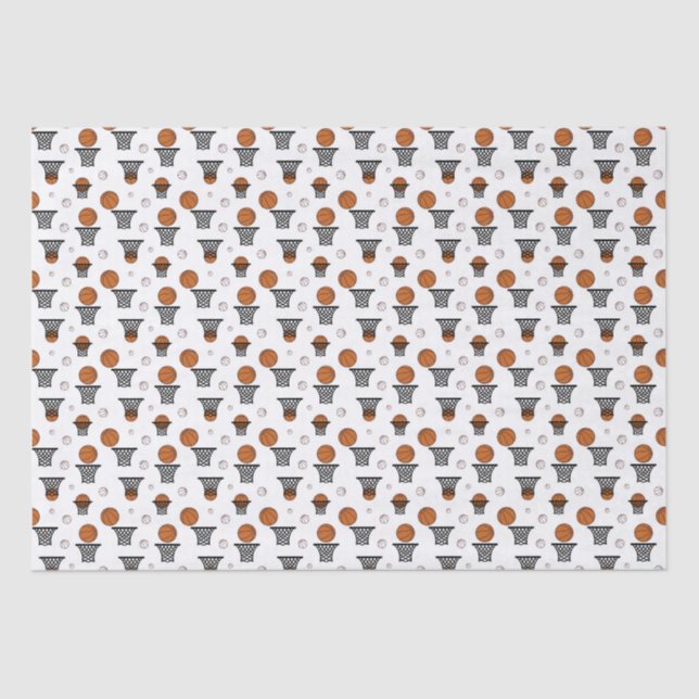 Papel De Seda Patrón de baloncesto (Anverso)